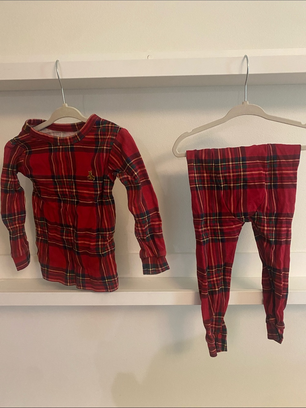 GAP Red Plaid Kids Pajama Set